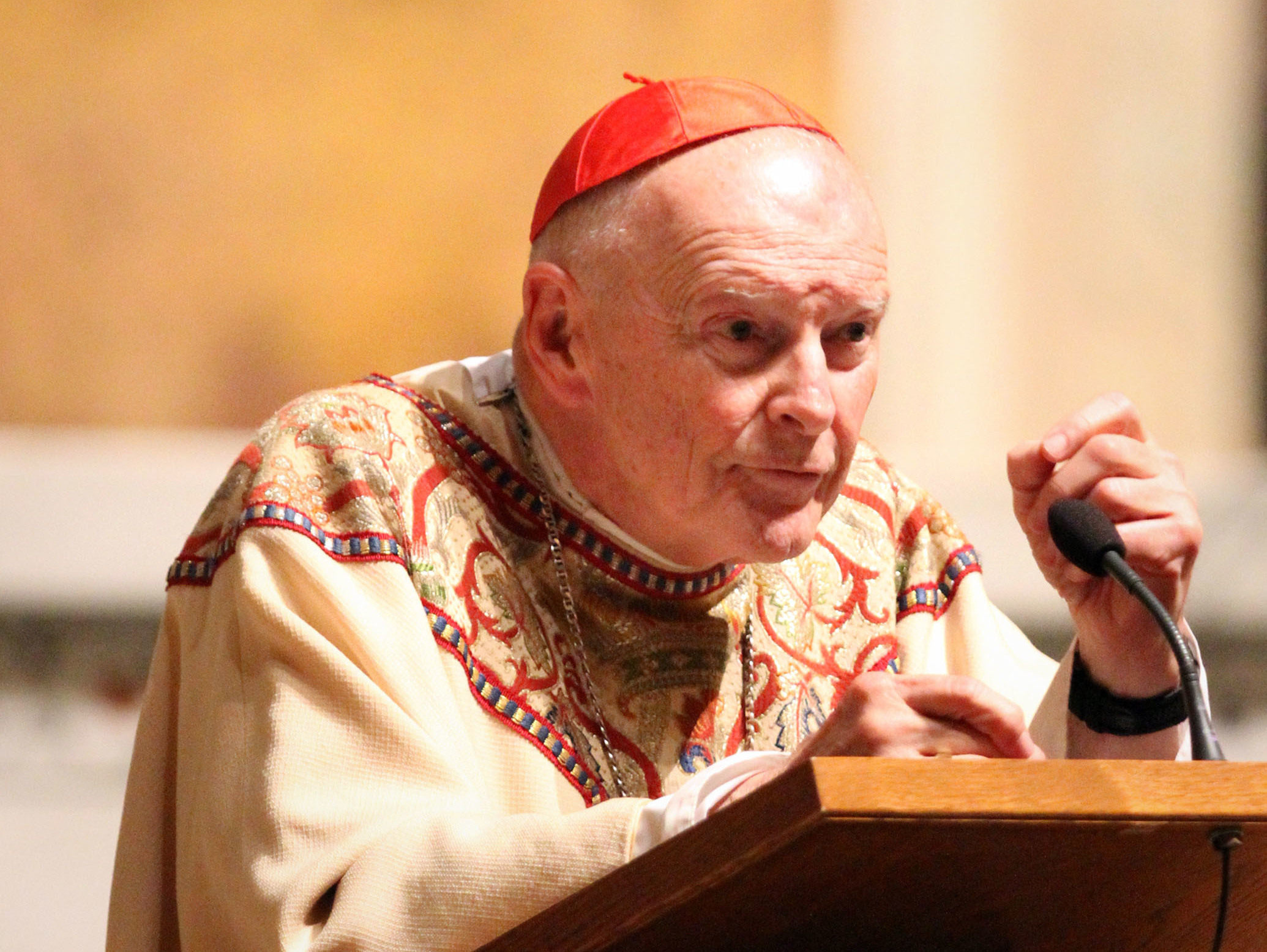 Theodore McCarrick is just the latest Catholic official to face criminal charges for sexual abuse in the U.S. Lawyer Mitchell Garabedian has represented survivors for decades and offers the long view on law enforcement investigations into the Church. (Chris Kleponis/Getty Images)