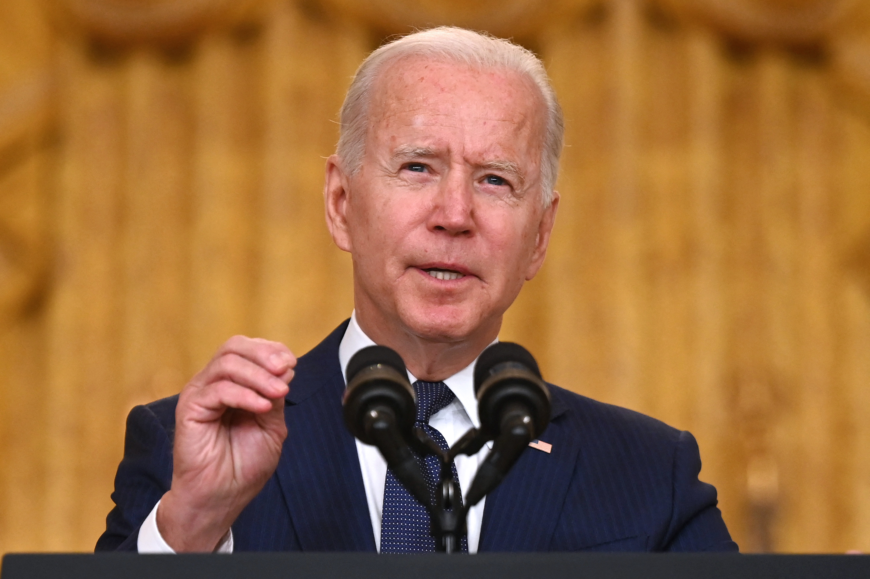 President Biden took &quot;responsibility for fundamentally all that's happened of late,&quot; at a White House press conference on the deadly attacks outside the Kabul airport and the continuing evacuation. (AFP/Getty Images)