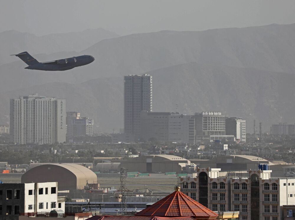 The White House says more than 100,000 people — including more than 5,000 U.S. citizens — have been evacuated from Afghanistan since the Taliban took over the country on Aug. 15. (AFP via Getty Images)