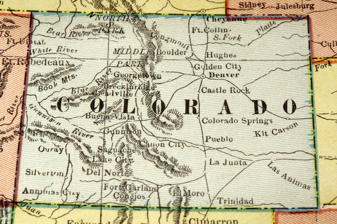 Map of Colorado.