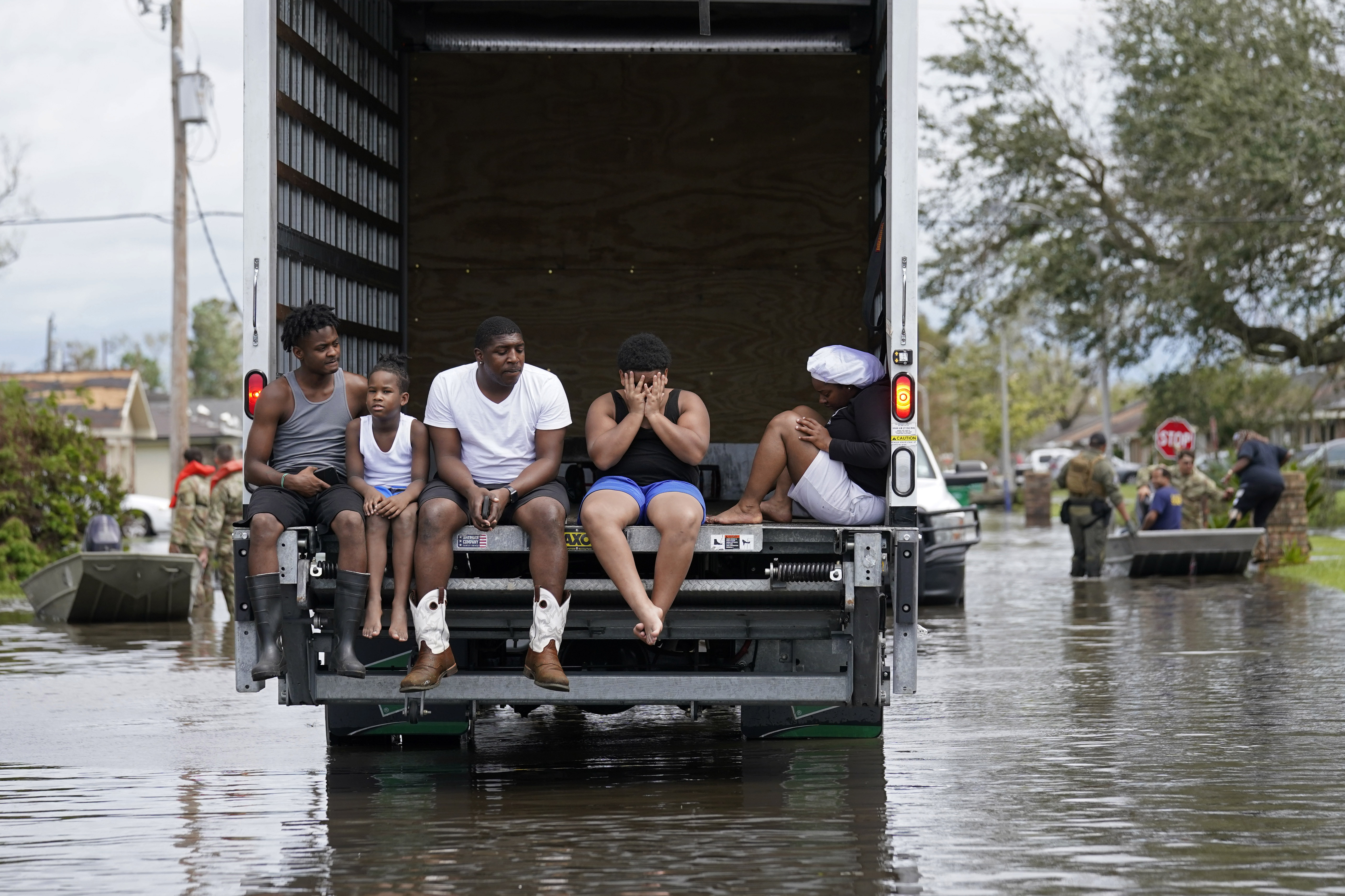 Mon., Aug. 30: People are evacuated from floodwaters in the aftermath of Hurricane Ida in LaPlace, La.