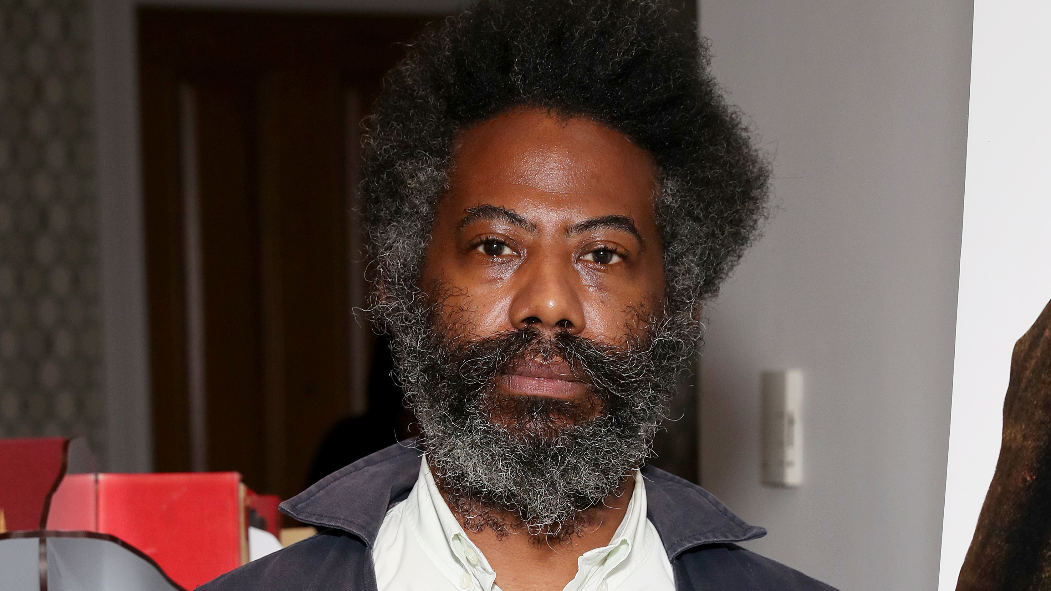 Composer and sound artist Robert Aiki Aubrey Lowe, photographed during a screening of Candyman on Aug. 17, 2021 in New York.