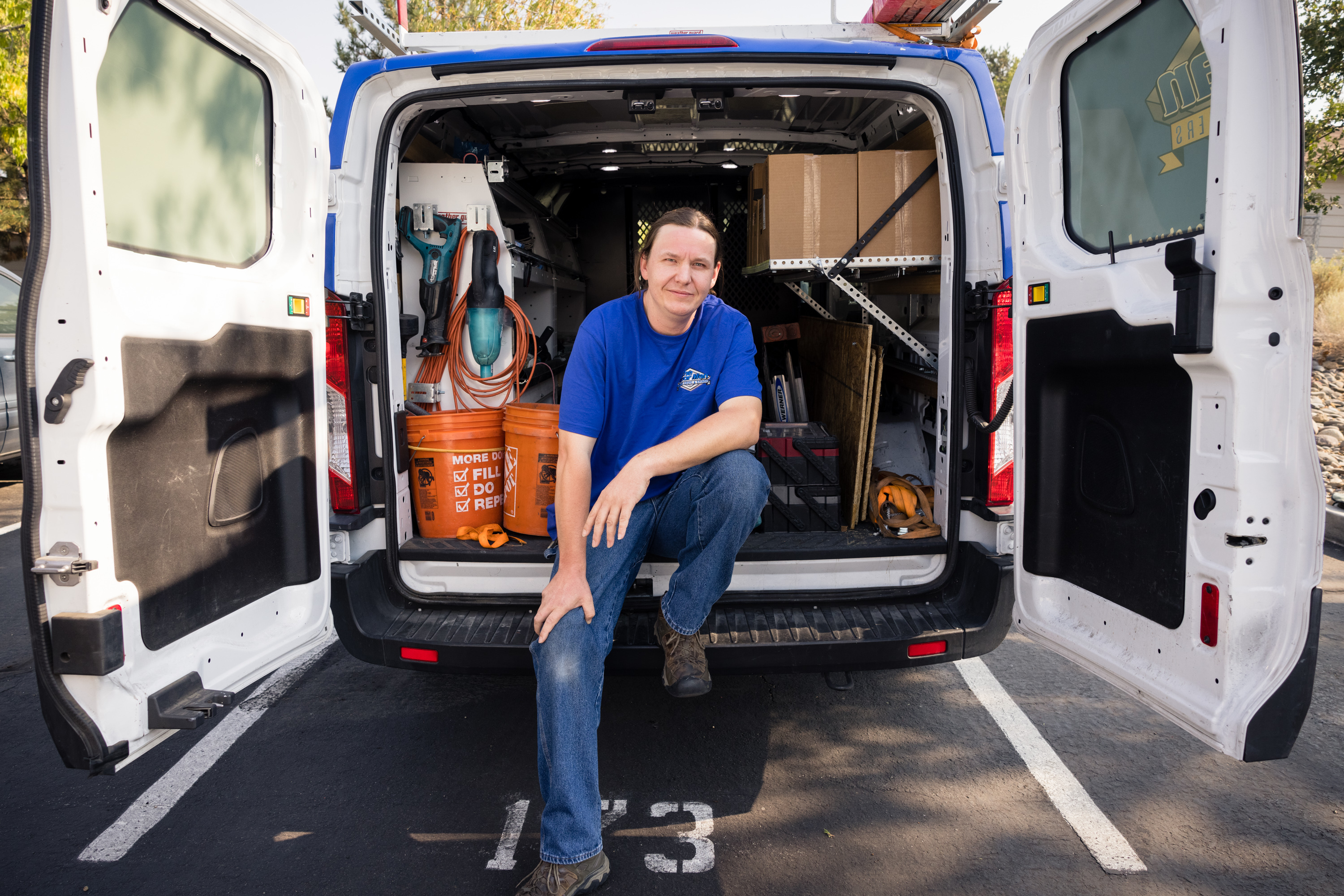 Mat Pergens just wants &quot;four walls and a roof that I can afford&quot; for himself, his wife, his 6-year-old daughter and his baby on the way. But even that modest of a dream is out of reach these days. (Zac Visco for NPR)