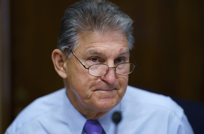 Sen. Joe Manchin, D-W.Va., has called on Democrats to pause the effort to push through a $3.5 trillion budget. (J. Scott Applewhite/AP)