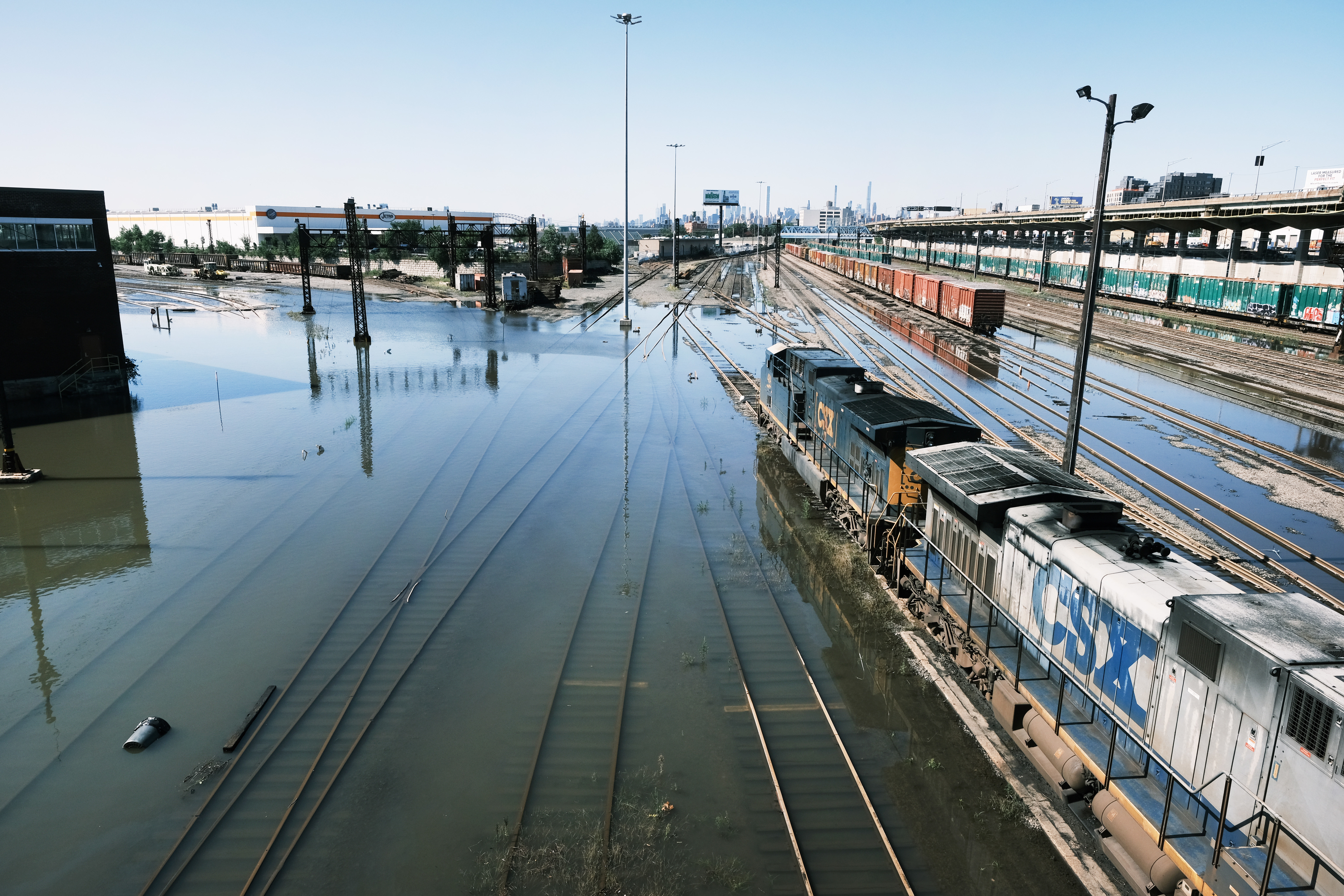 Thursday., Sept. 2: Train tracks are flooded in the Bronx following a night of heavy rain from the remnants of Hurricane Ida in New York City.