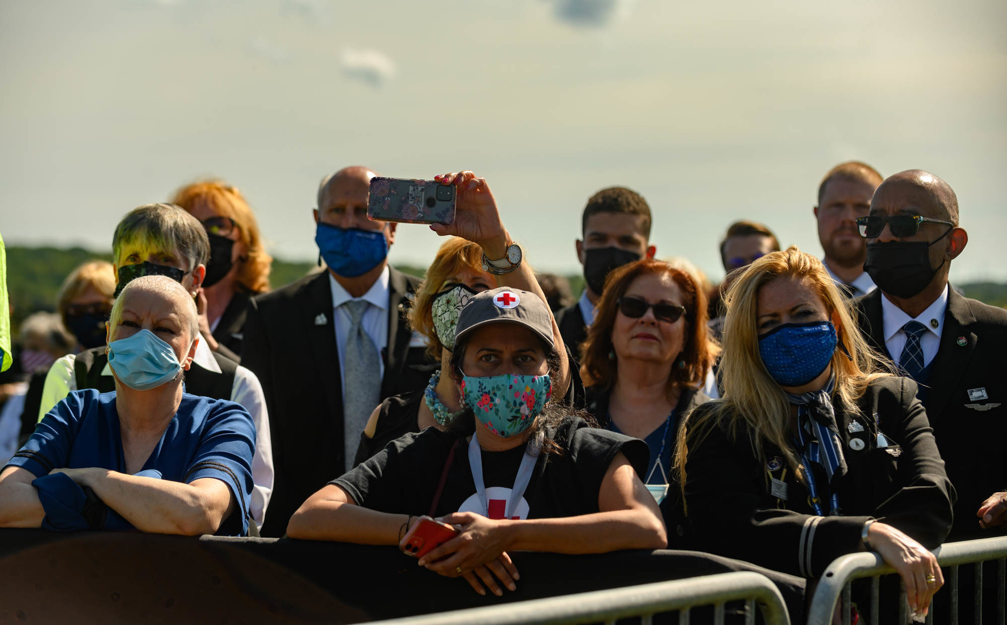 Photos: Scenes From 9/11 National Memorials 11 People listen as Vice President Harris speaks on Saturday at the 20th anniversary remembrance of the Sept. 11 terrorist attacks at the Flight 93 National Memorial in Shanksville.