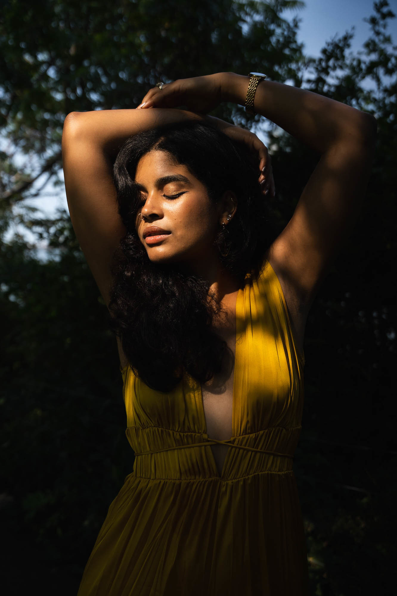 See How 5 Black Women Photographers Told The Story Of New York's Fashion Week 4 Gabriela Lopez poses for a portrait in Brooklyn on Sept. 12.