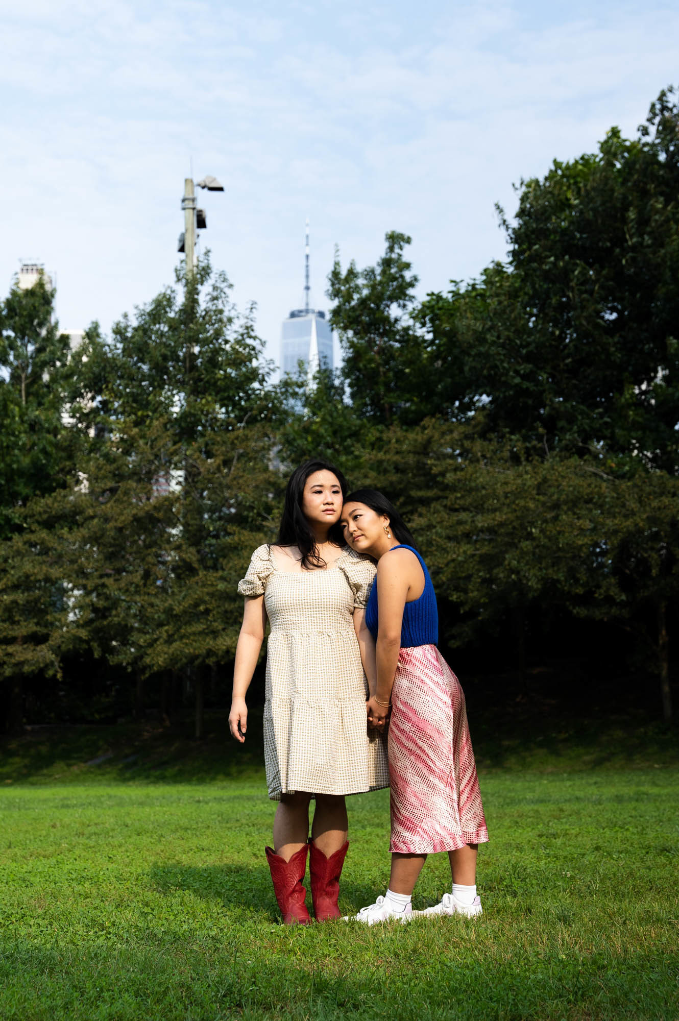 See How 5 Black Women Photographers Told The Story Of New York's Fashion Week 5 Lynn Huynh (left) and Hannah Miao pose for a portrait in Brooklyn on Sept. 12, 2021.