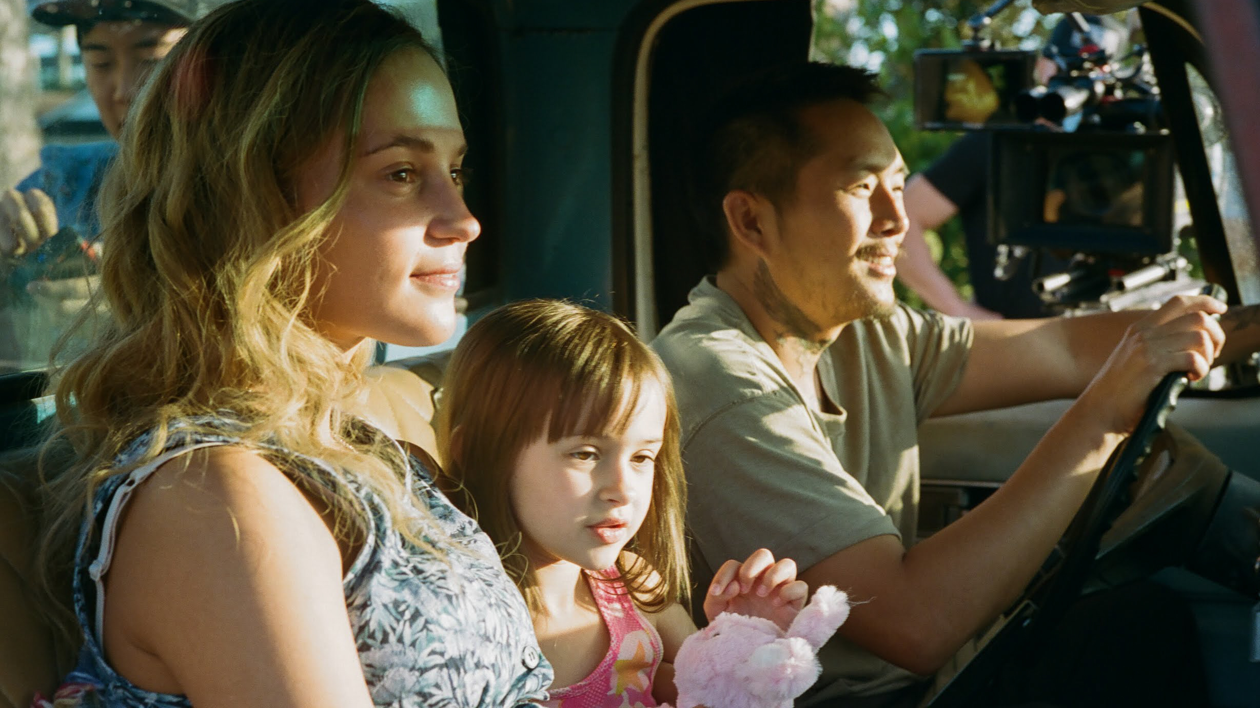 In Blue Bayou, Kathy (Alicia Vikander), Jessie (Sydney Kowalske) and Antonio (Justin Chon) face an uncertain future when Antonio becomes threatened with deportation.