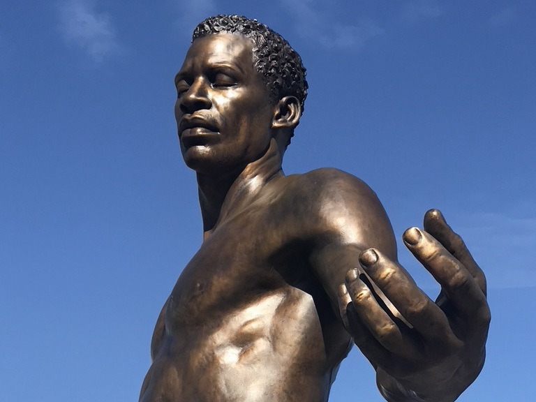 The new Emancipation and Freedom Monument in Richmond, Va., features two 12-foot bronze statues of a man and woman holding an infant who have been newly freed from slavery. (Virginia's Dr. Martin Luther King, Jr. Memorial Commission)