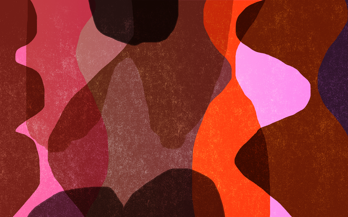 Abstract figure forms shapes
