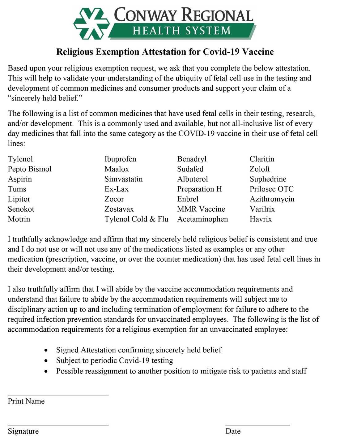 religious exemption vaccination letter for adults indiana