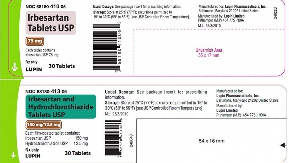 Examples of some of the two blood pressure medications that Lupin is recalling. It