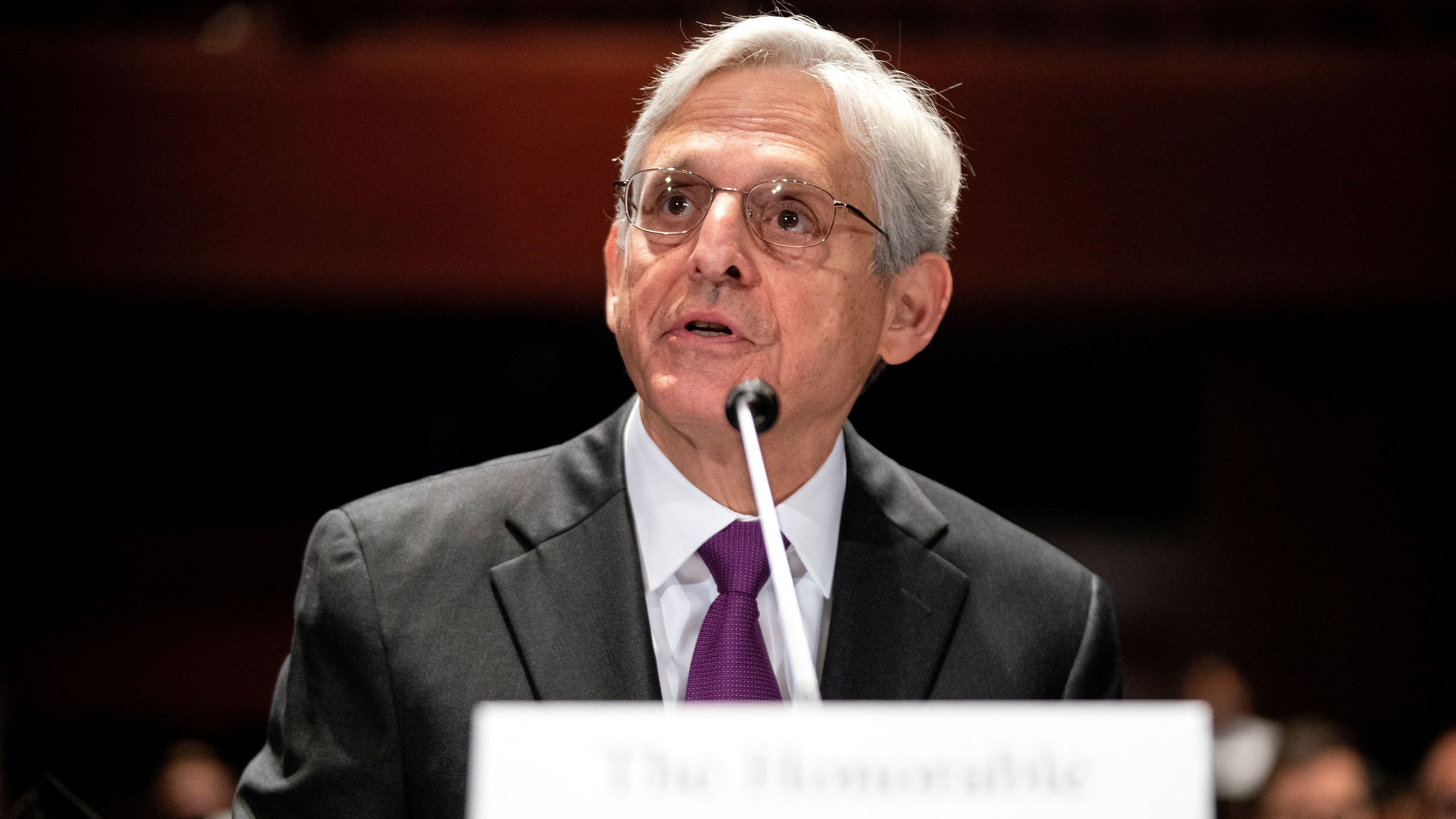 Attorney General Merrick Garland testifies at a House Judiciary Committee hearing on "Oversight of the United States Department of Justice" on Thursday.