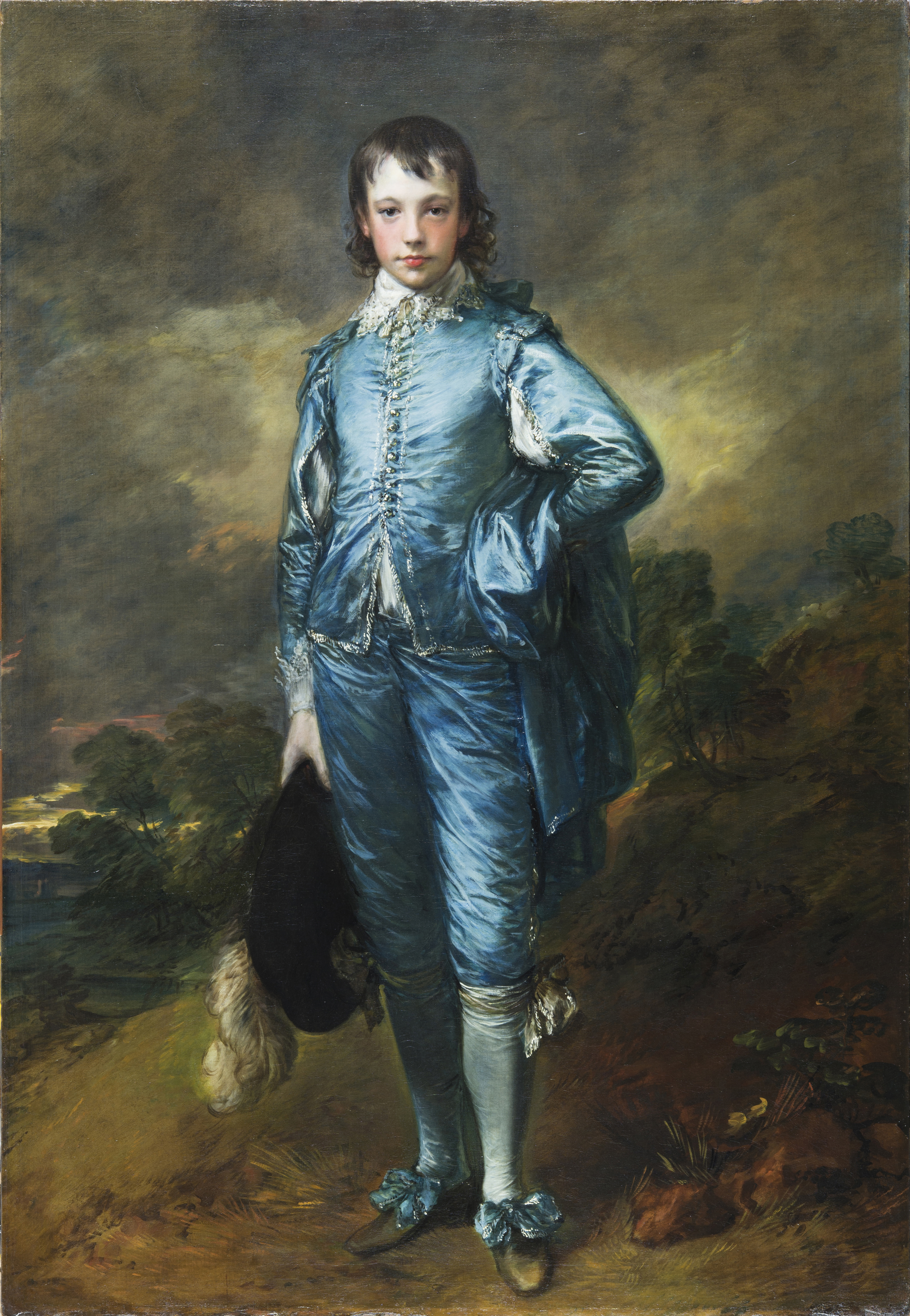 【S12号】good blue(portrait_s) 原画 oil paint Kehinde Wiley and Thomas Gainsborough paintings at the Huntington