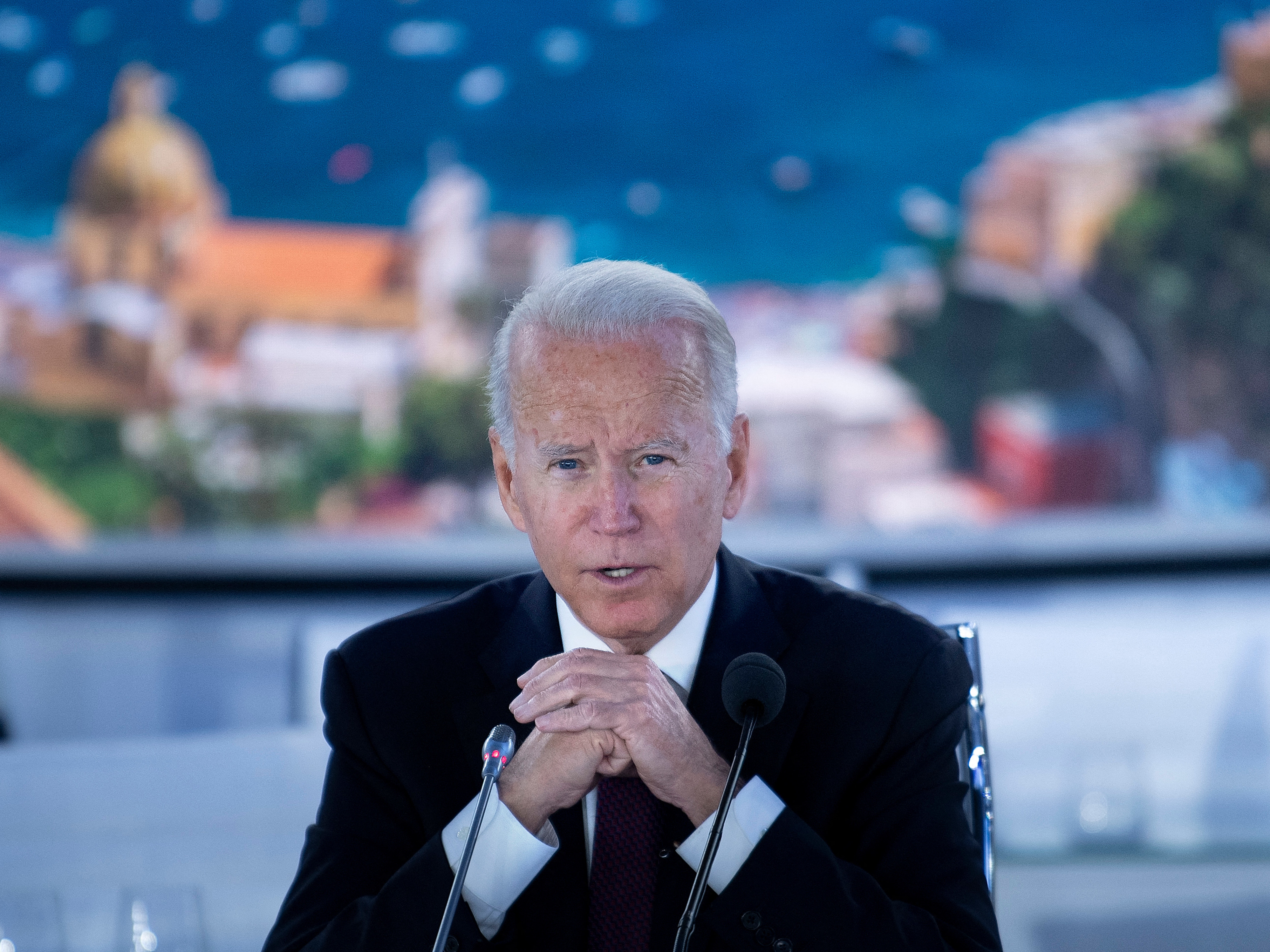 President Biden spent three days in Rome talking to world leaders before and during the G-20. He held a formal press conference before heading to the U.N. climate summit in Glasgow. (AFP via Getty Images)