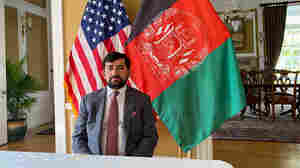 In Washington, the last employees at the Afghan Embassy work until the lights go off