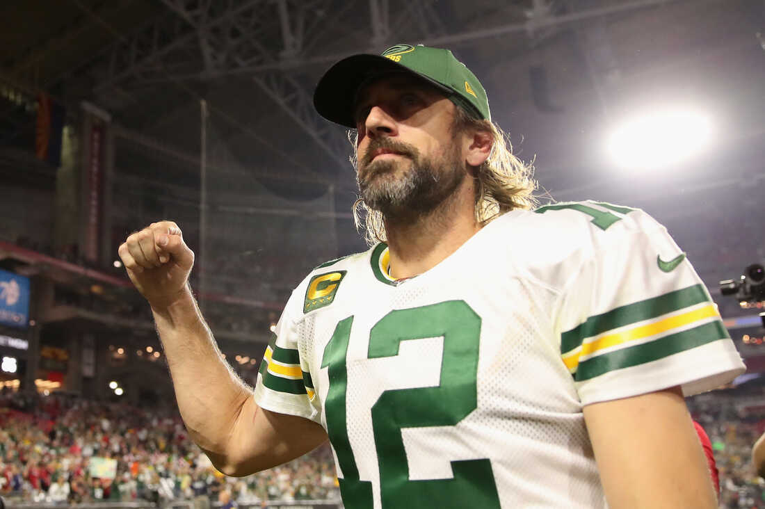 the fan with the Aaron Rodgers jersey 