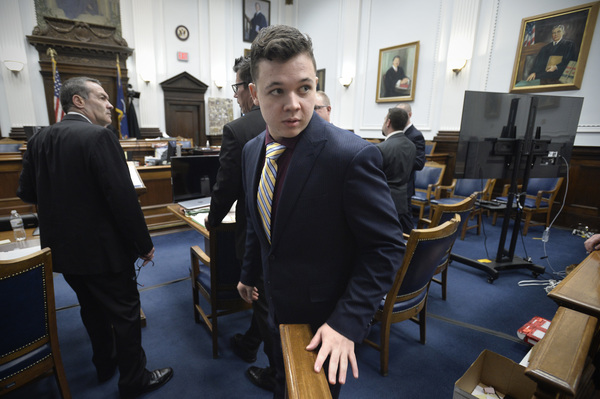 Kyle Rittenhouse pictured last week at the Kenosha County Courthouse.