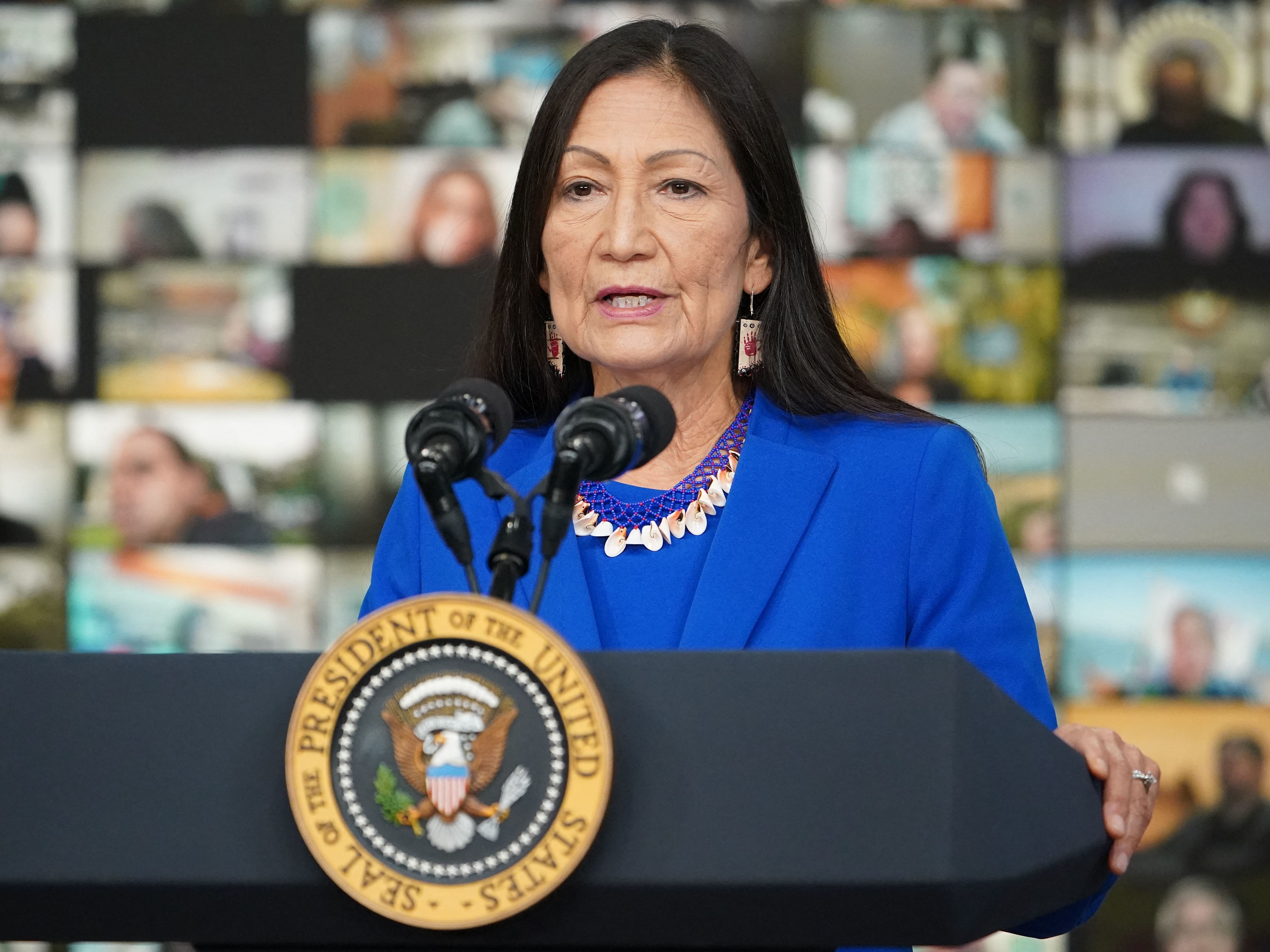 &quot;Our nation's lands and waters should be places to celebrate the outdoors and our shared cultural heritage — not to perpetuate the legacies of oppression,&quot;<strong> </strong>Secretary of the Interior Deb Haaland said as she ordered the word &quot;squaw&quot; to be removed from federal place names. (AFP via Getty Images)