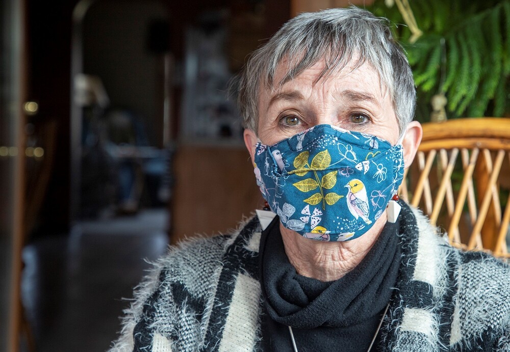 Janis Elliott lives in the unincorporated Iowa town of Avon. She put a reverse osmosis system in her home after she found nitrate levels almost double the EPA health standard. (Iowa Public Radio)