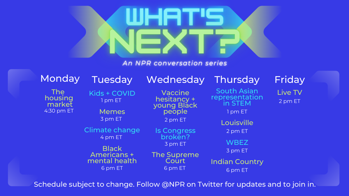 Join NPR and member stations for live conversations about what lies