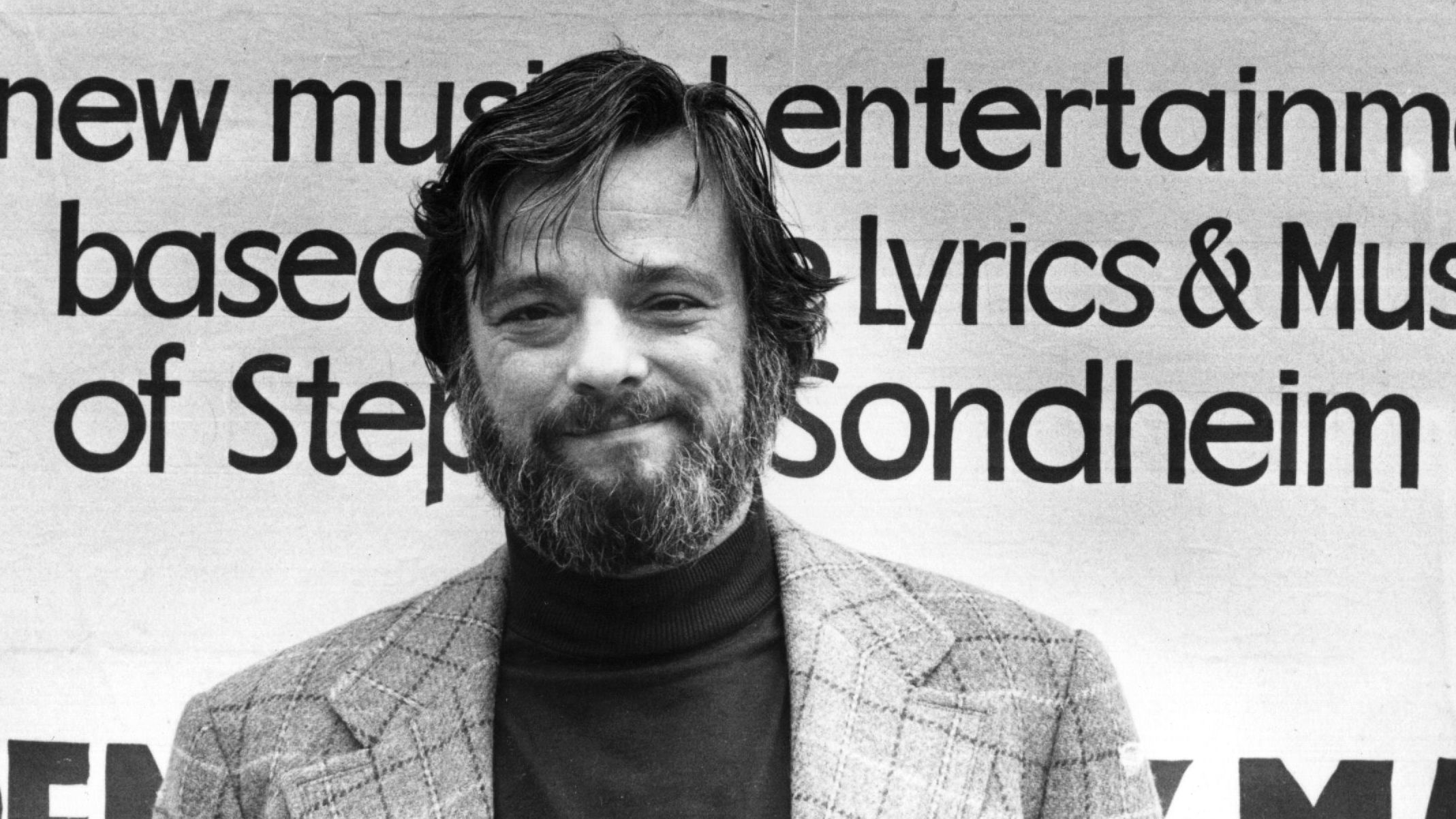 Stephen Sondheim poses in April 1976. (Getty Images)