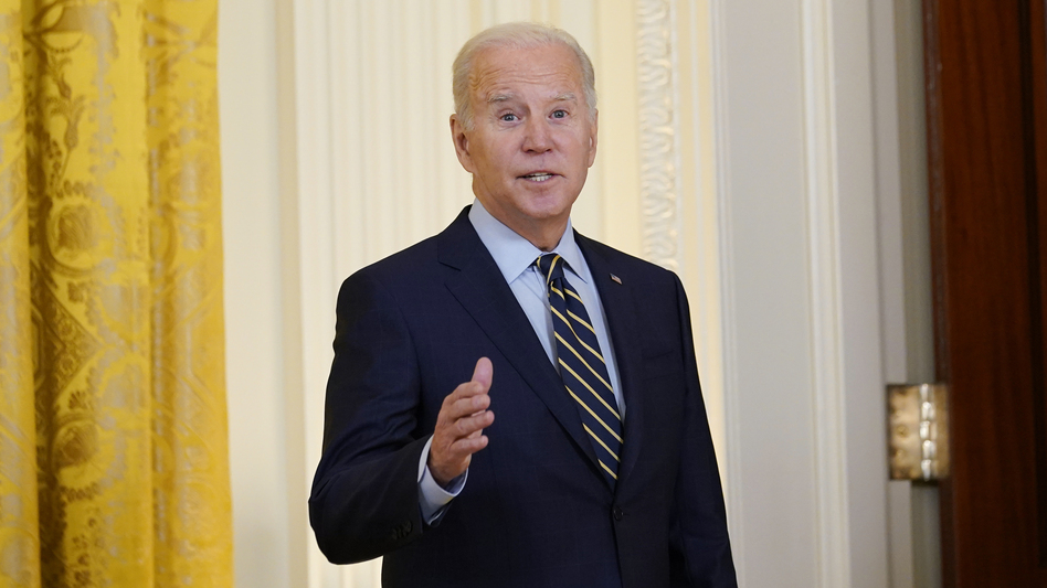 President Biden told reporters on Monday that the U.S. pays the highest prescription drug prices in the developed world and that he wants Congress to pass his Build Back Better bill. That measure would cap the cost of some medications. (Susan Walsh/AP)