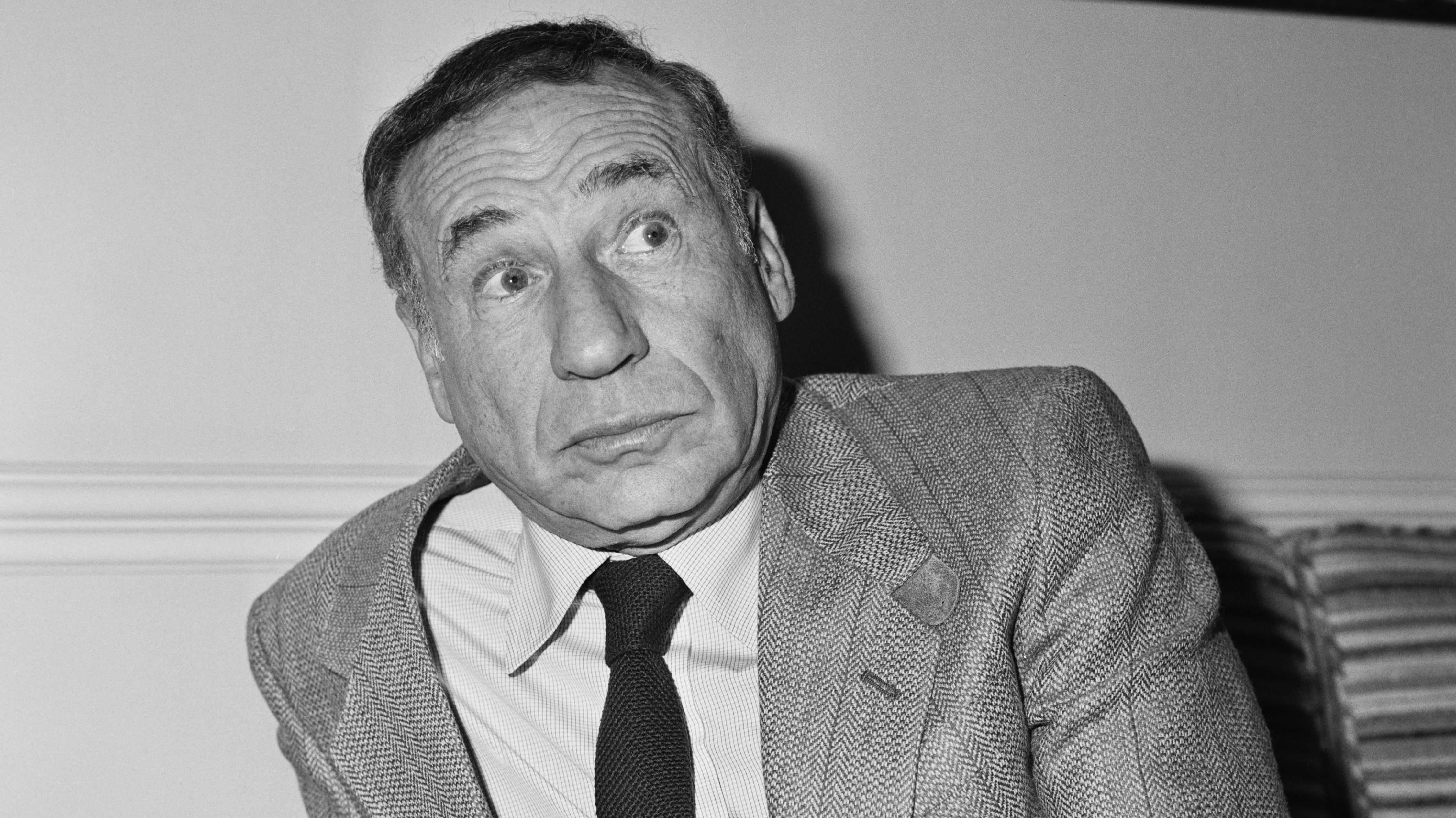 Mel Brooks (shown here in 1984) calls comedy his &quot;delicious refuge&quot; from the world: &quot;I hide in humor and comedy. I love it.&quot; (Daily Express/Hulton Archive/Getty Images)