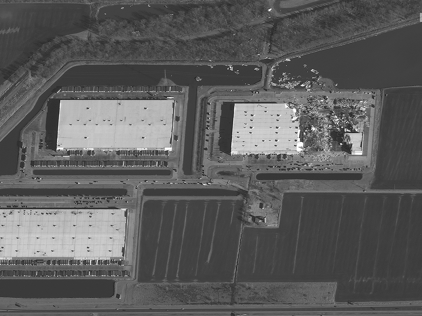 Photos Before and after satellite images reveal the extent of