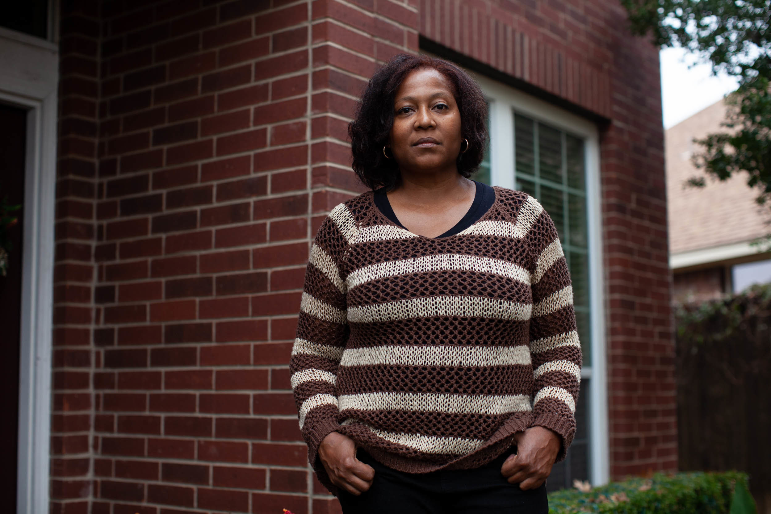Angela Powell, a business analyst in Texas, has been trying to untangle a joint consolidation loan from her ex-husband since their divorce in 2014. Powell's ex-husband stopped regularly paying on the loan years ago. (Katie Hayes Luke for NPR)