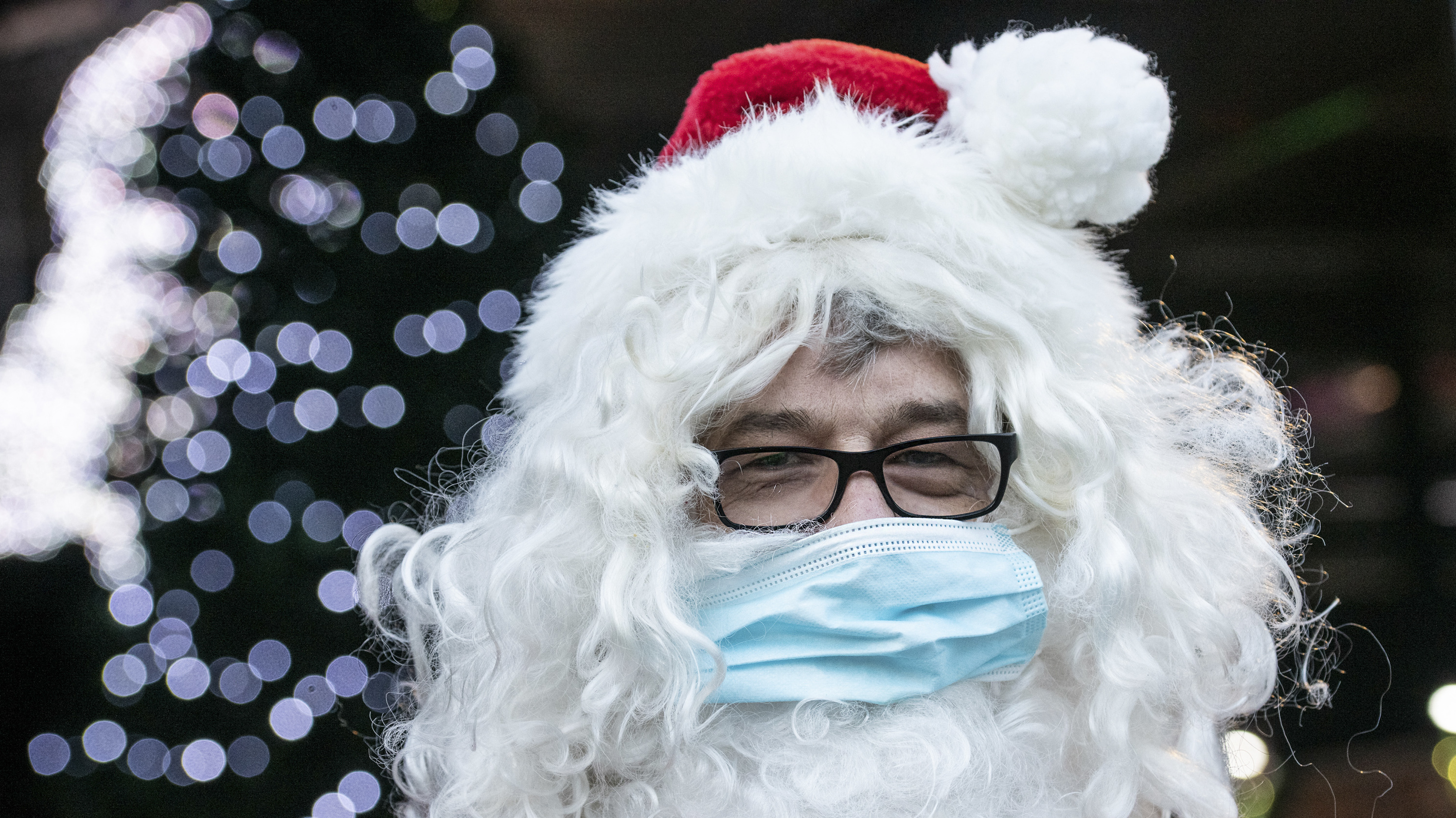A Santa Claus in Germany wears a surgical mask in December 2020. If you