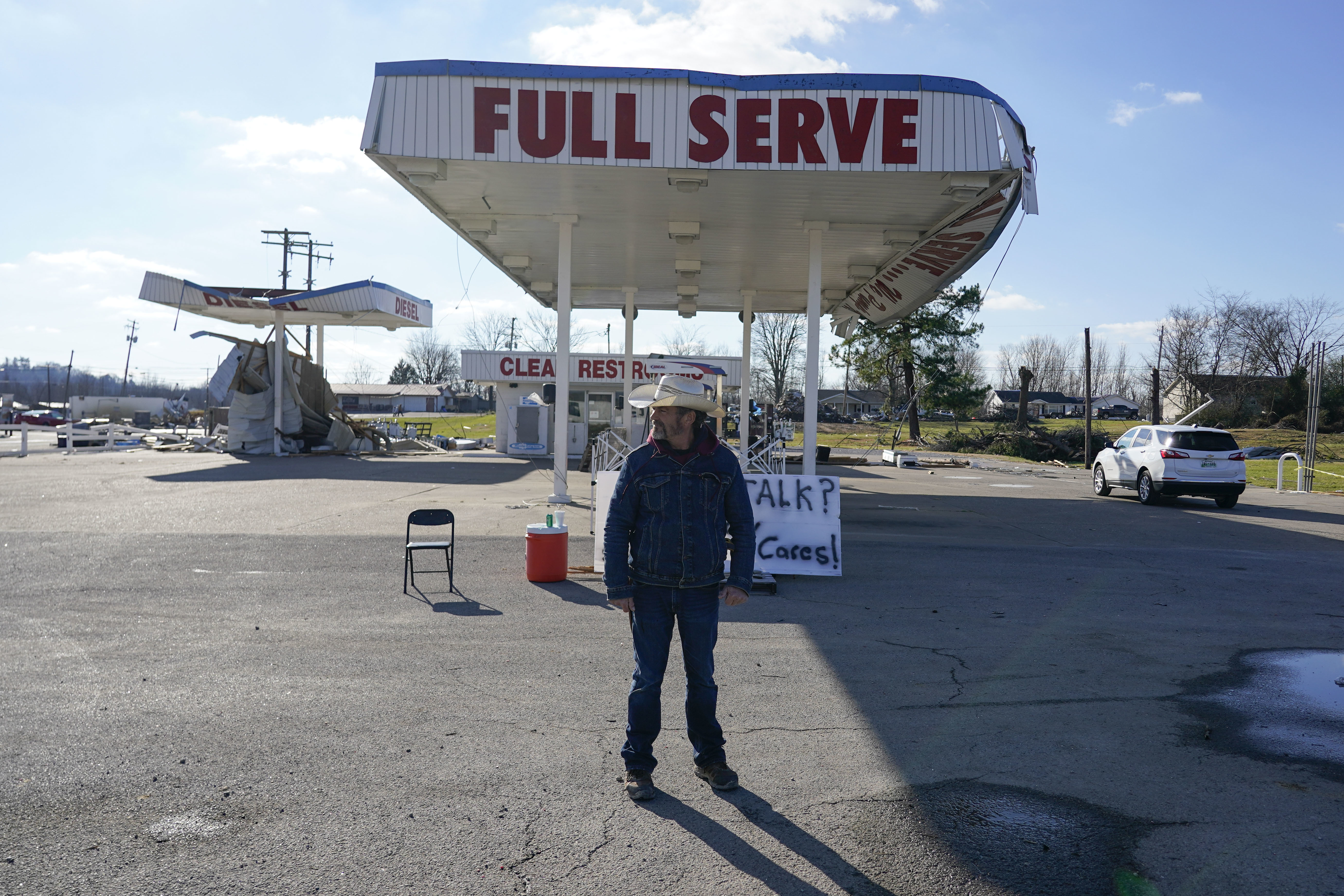 For tornado survivors, 'Cowboy' offers a listening ear