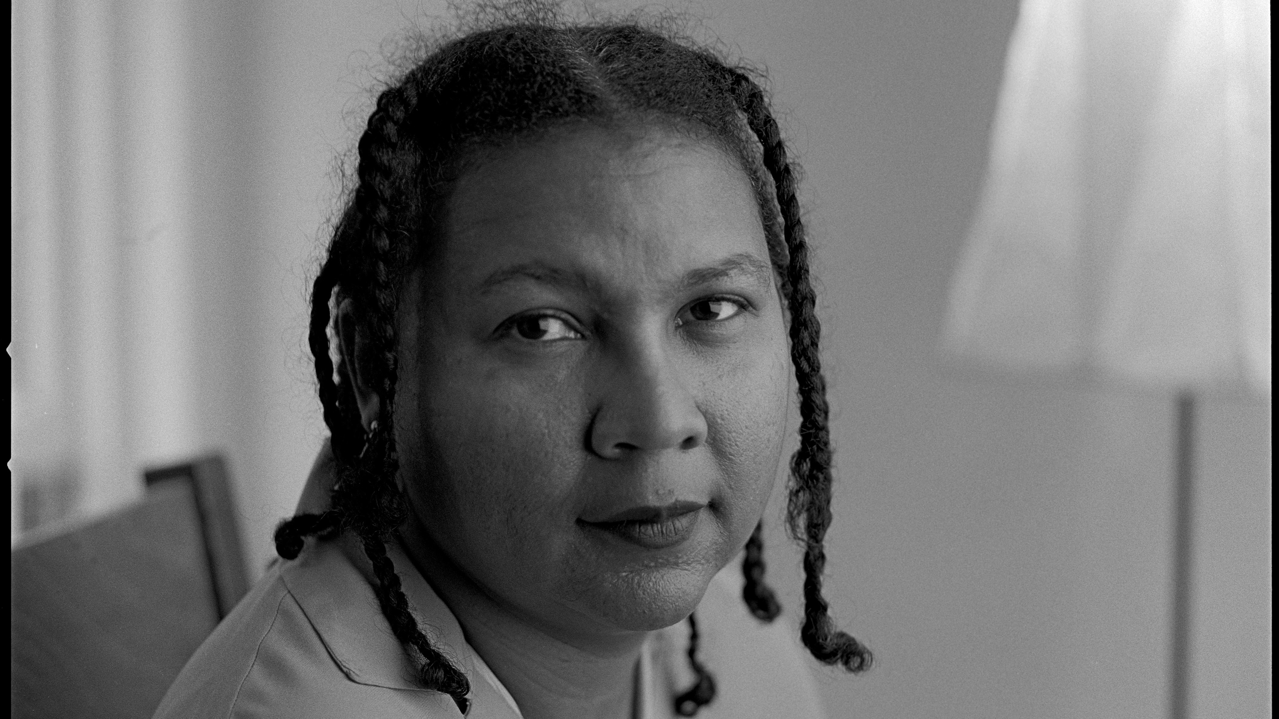 Author and cultural critic bell hooks poses for a portrait on December 16, 1996.