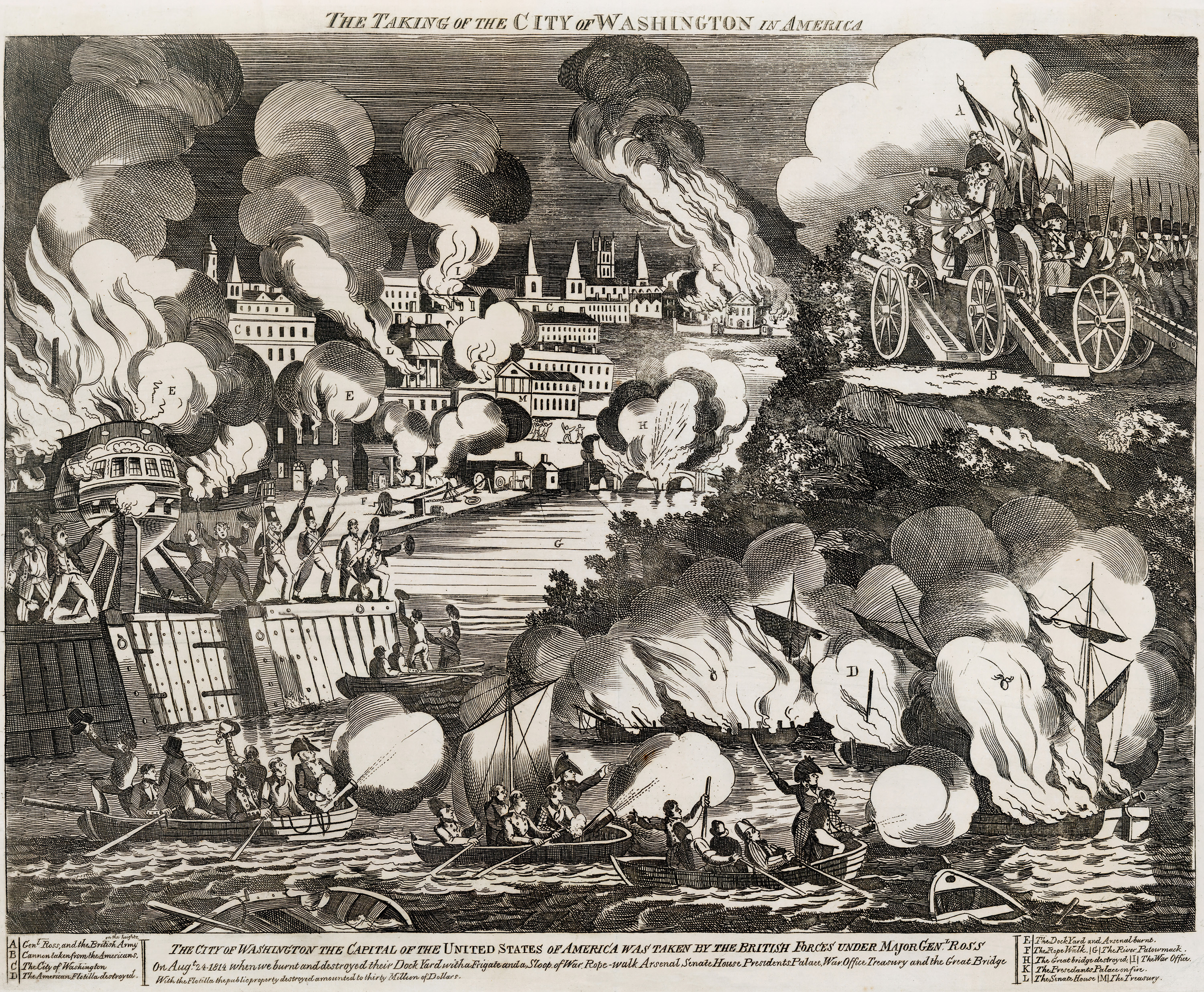 Teachers tell NPR that exploring previous precedents can help students make sense of what happened on Jan. 6. For example: when invading British troops attacked Washington and set fire to the U.S. Capitol in 1814. (Getty Images)