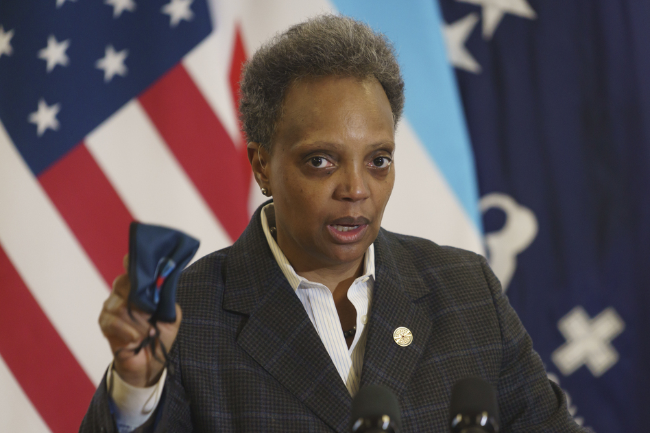 Chicago Mayor Lori Lightfoot has called the teachers' refusal to work in person amid the recent COVID-19 surge an "illegal walkout." (Youngrae Kim/AP)