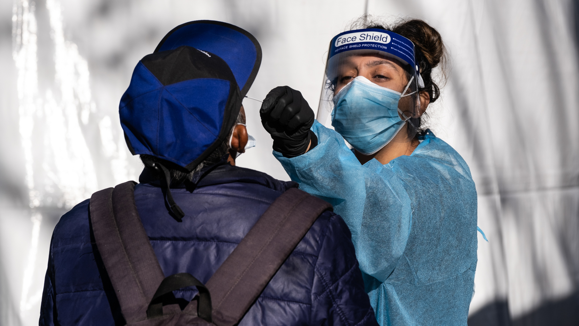 As demand for testing ramps up, community clinics and nonprofits struggle to keep up with the need. These groups have run testing sites throughout the pandemic in low-income and minority neighborhoods, like this one in the Mission District of San Francisco, Calif., from UCSF and the Latino Task Force.