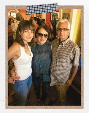 Reza Cristián Moreno is pictured here with her grandparents, Judy Ghaffari and John Trujillo, who have been integral supports on her mental health journey.