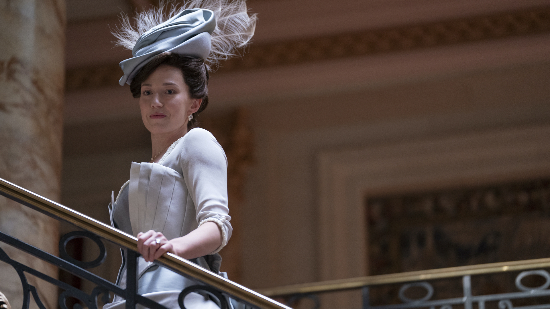 Carrie Coon plays Bertha Russell in HBO's The Gilded Age.