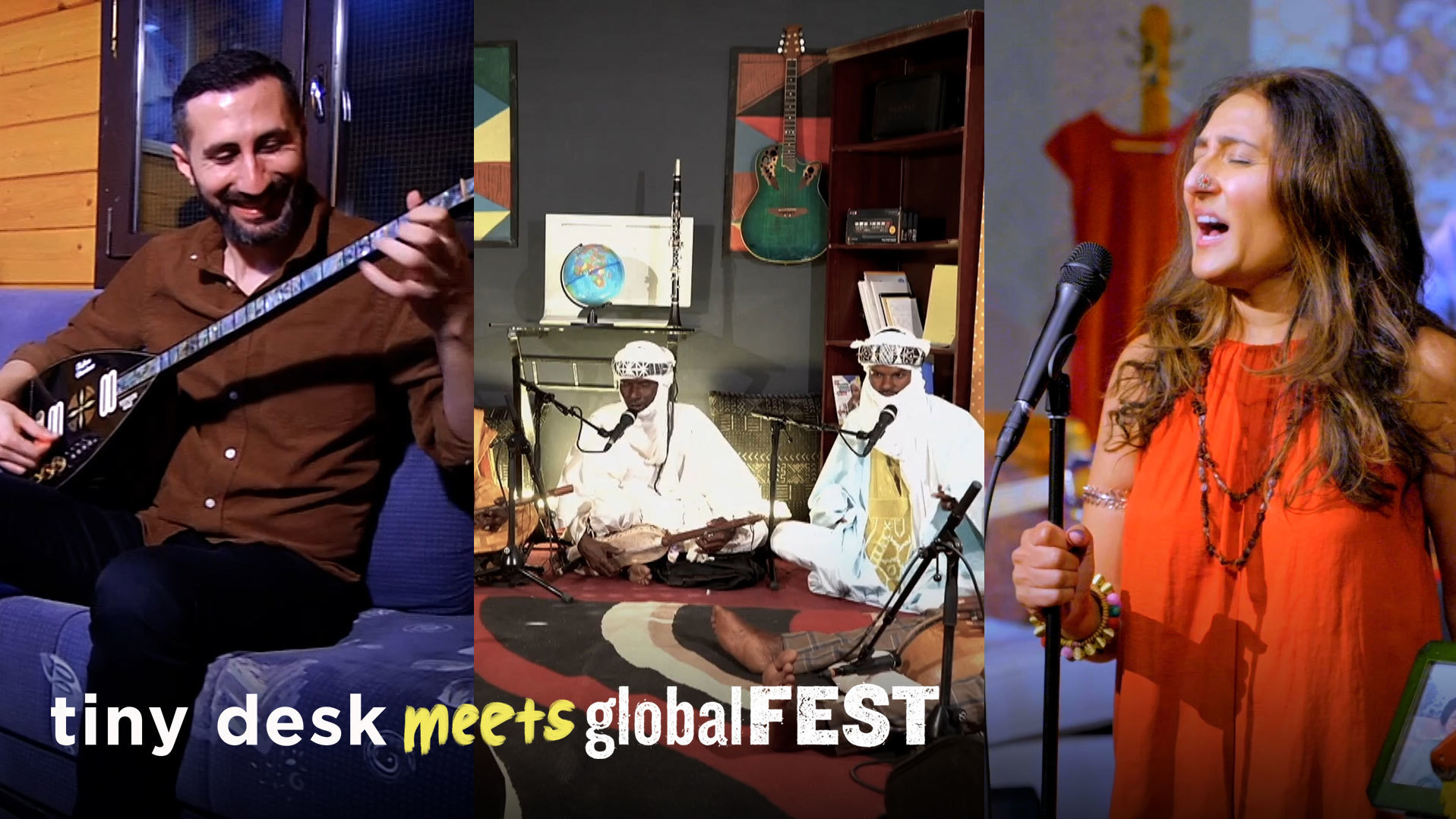 Tiny Desk Meets globalFEST: Al Bilali Soudan, Kiran Ahluwalia, Tufan Derince