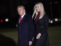 Former President Donald Trump and daughter Ivanka Trump walk to Marine One on the South Lawn of the White House on Jan. 4, 2020.