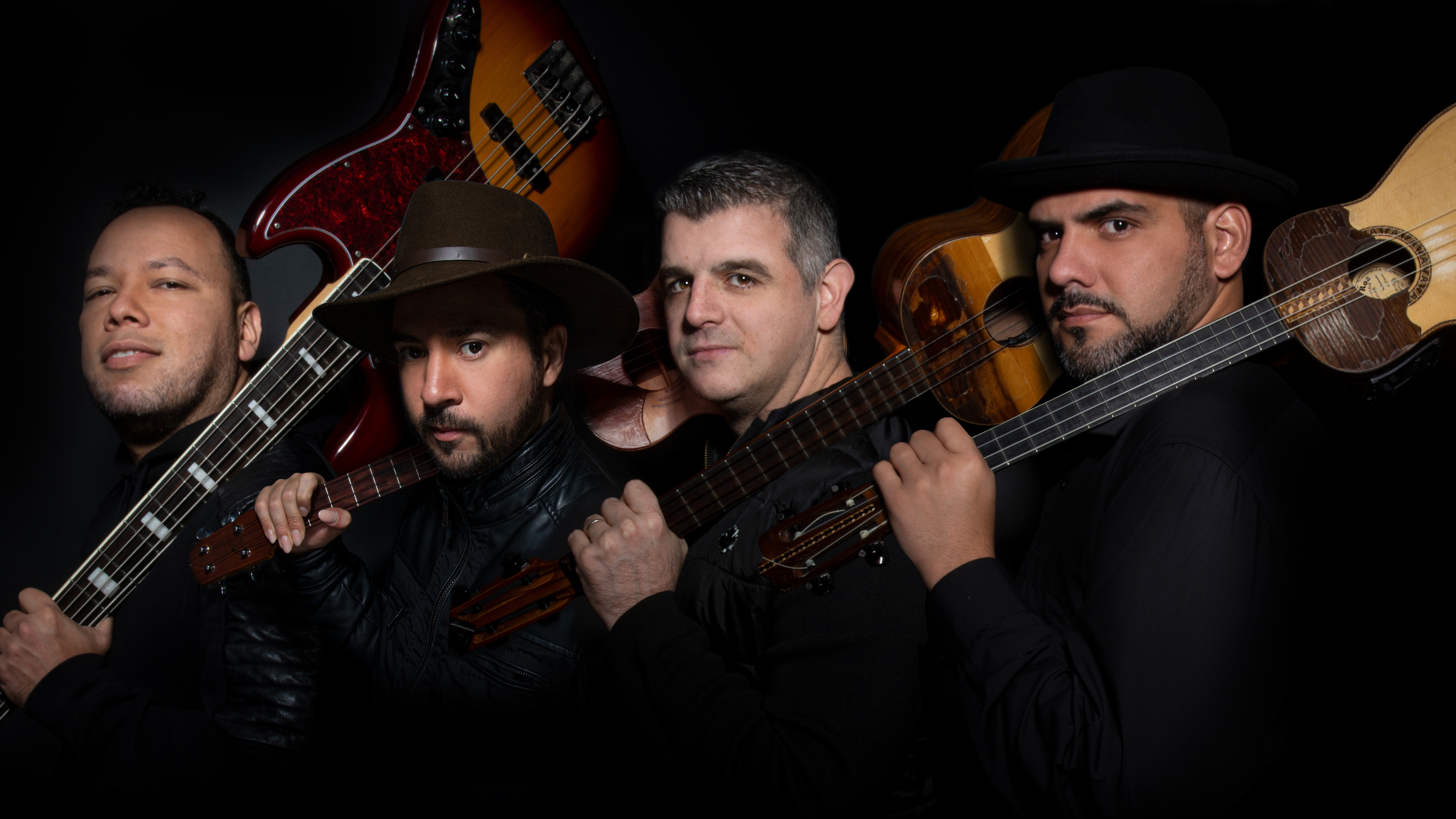 The members of C4 Trio, L-R: Rodner Padilla, Edward Ramírez, Héctor Molina and Jorge Glem