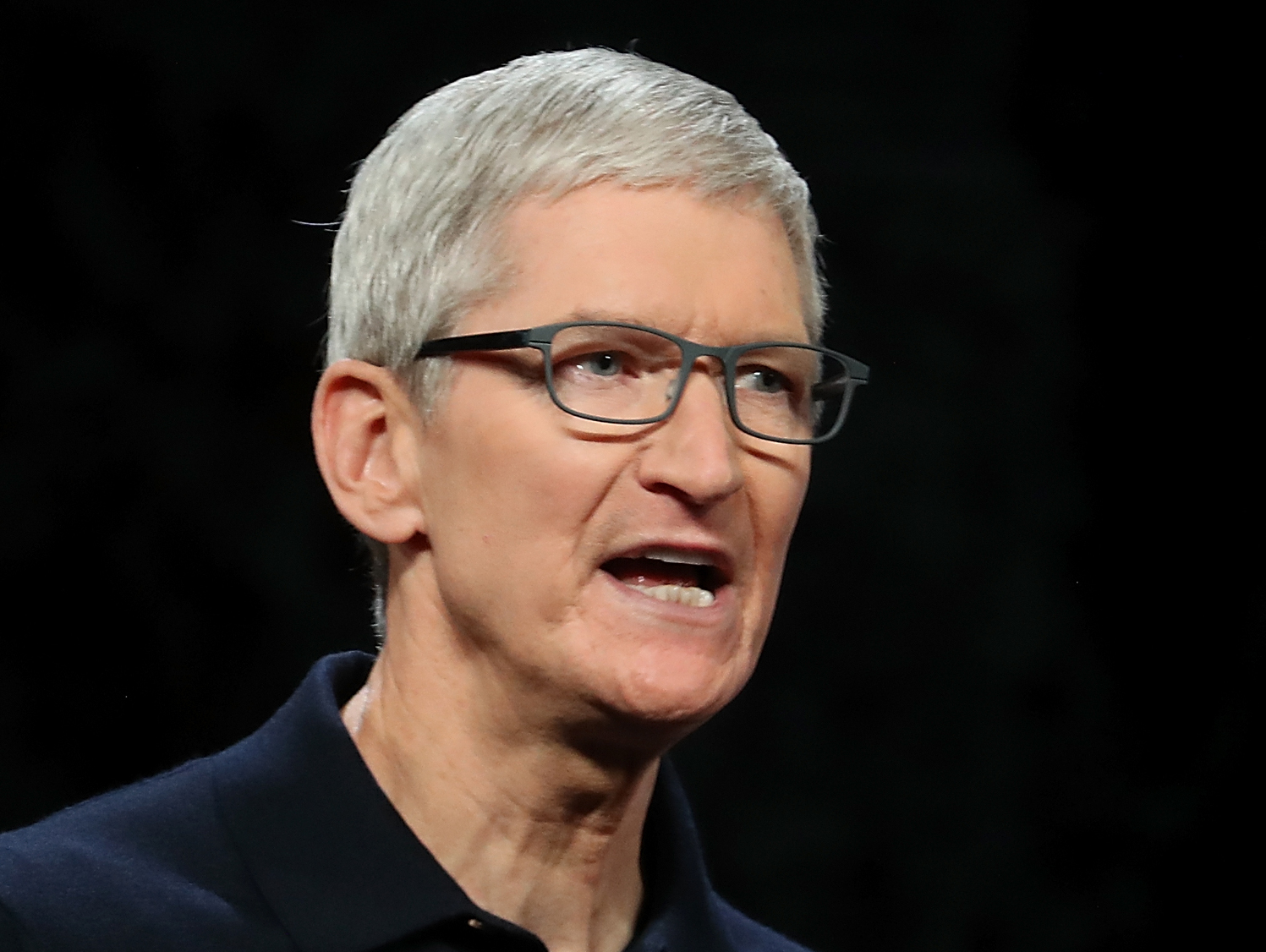 Apple CEO Tim Cook speaks during the 2018 Apple Worldwide Developer Conference (WWDC) at the San Jose Convention Center.