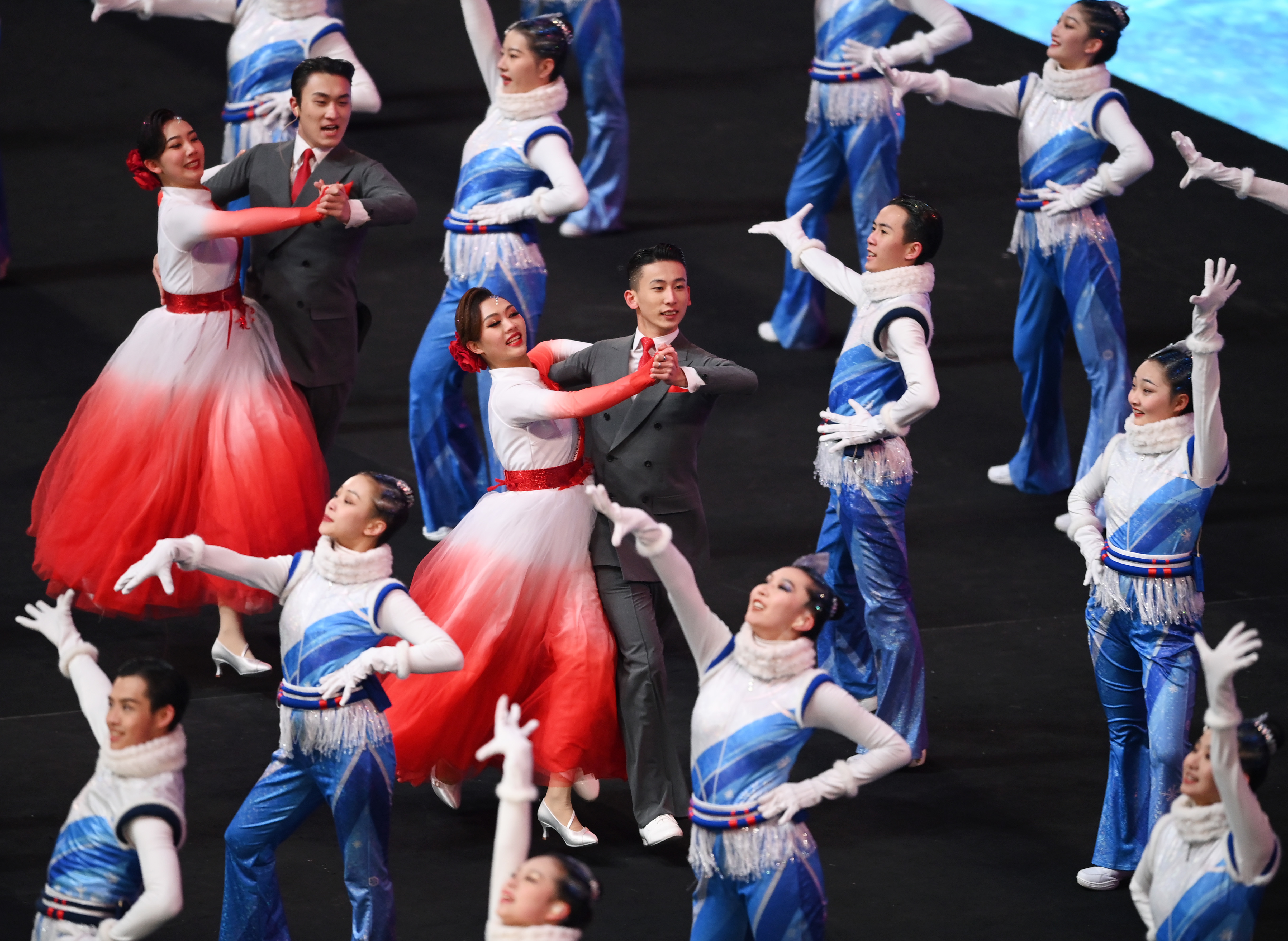 The Winter Games have begun. See photos and highlights from the opening ceremony 6 Performers dance during the opening ceremony.