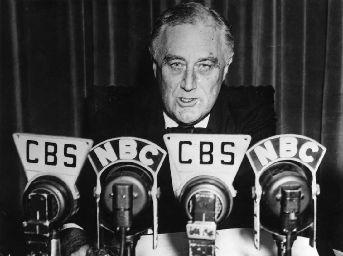 12th October 1939: American President Franklin Delano Roosevelt addresses America.