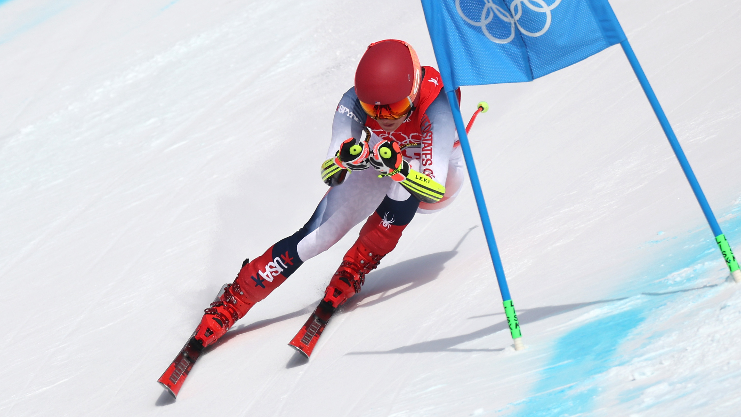 Mikaela Shiffrin of Team USA skis during the Women