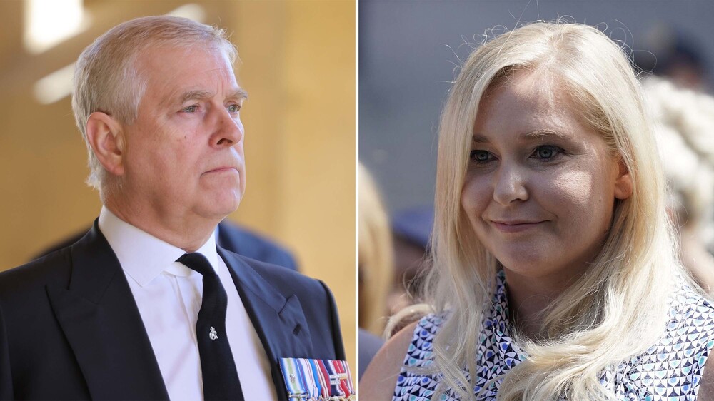 The agreement includes a stipulation that Prince Andrew will make a substantial donation to Virginia Giuffre's charity in support of victims' rights. (Chris Jackson/WPA Pool/Getty Images; Barry Williams/New York Daily News/Tribune News Service/Getty Images)