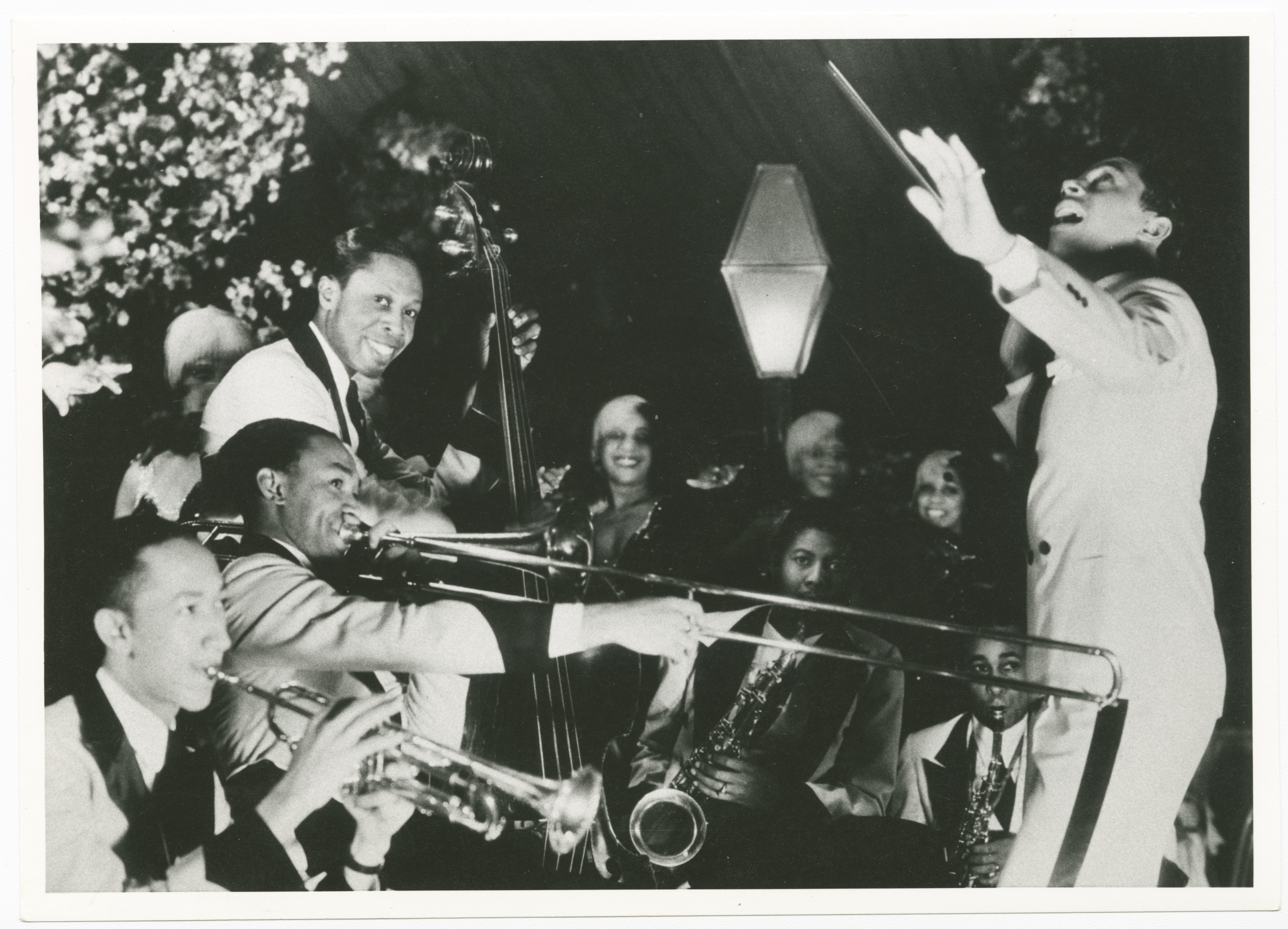 Cab Calloway conducts his band in the 1930s. (Collection of the Smithsonian National Museum of African American History and Culture, gift of Cabella Calloway Langsam)