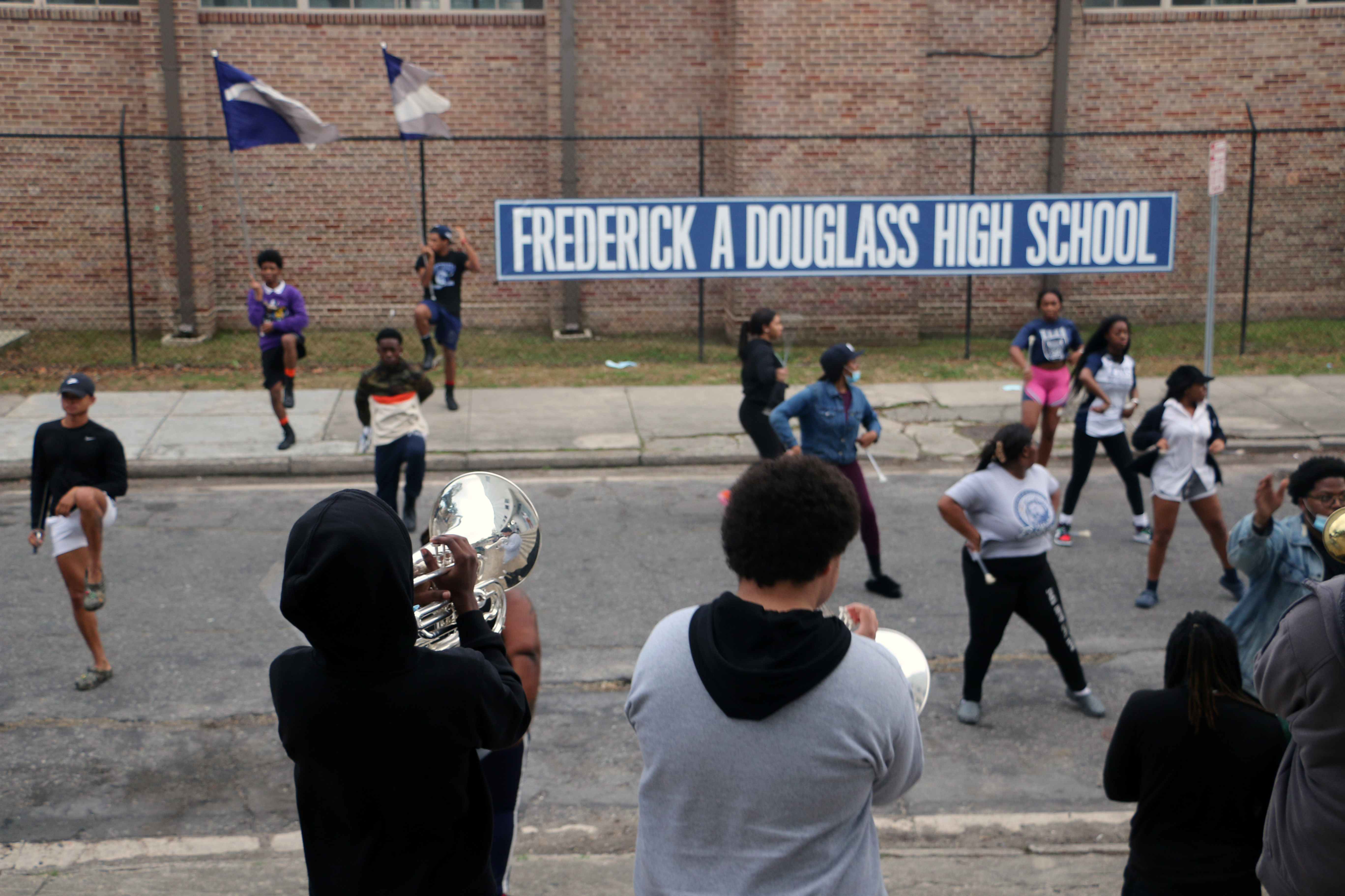 With the return of Mardi Gras marching bands, New Orleans' streets are full of magic 5 The band at Frederick A. Douglass High School practices outside of the school. The band had no members when director Jordan Harper took it over at the start of the school year.