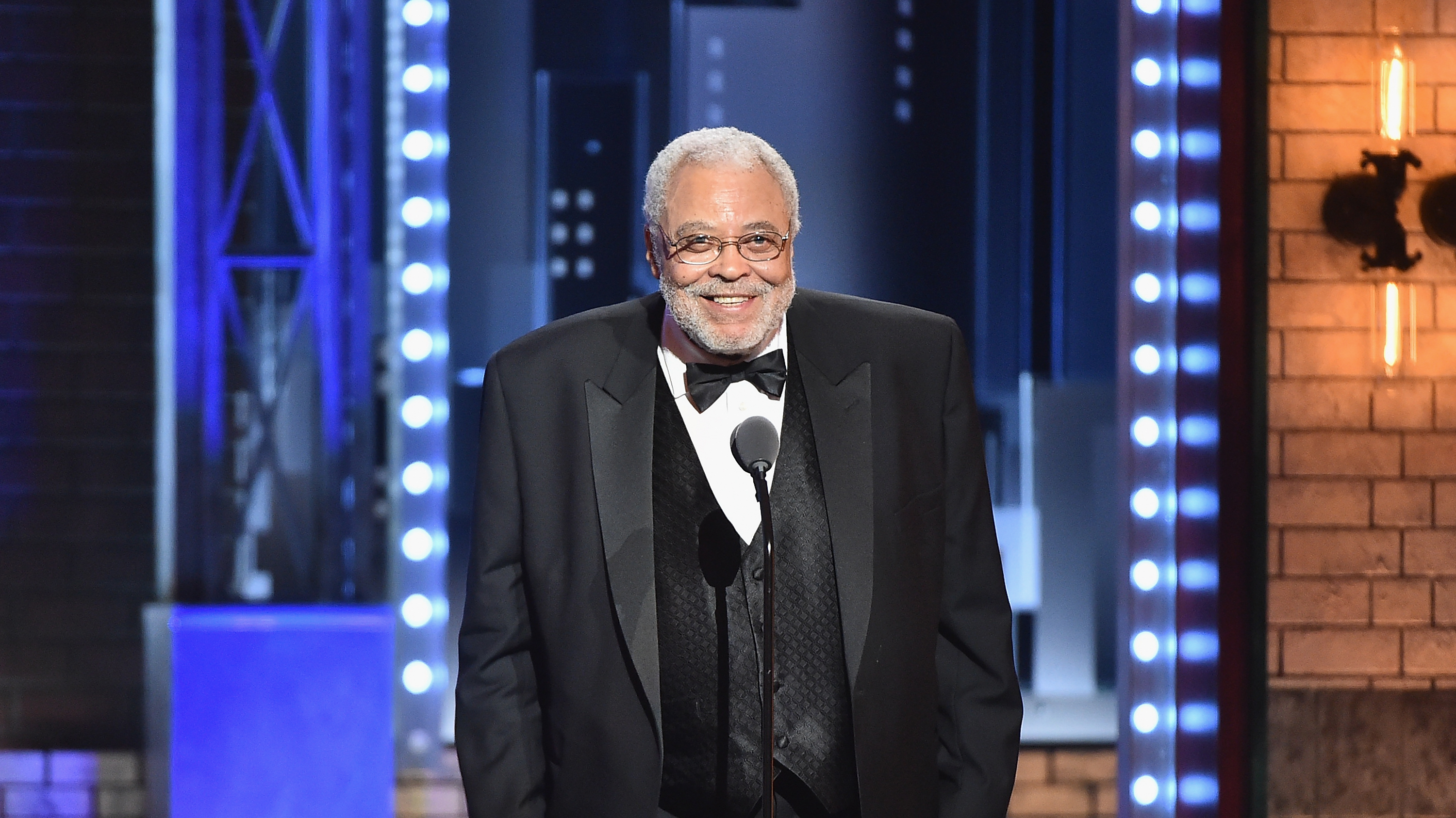 James Earl Jones accepts the Special Tony Award for Lifetime Achievement in the Theatre during the 2017 Tony Awards in 2017.